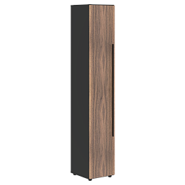 Шкаф высокий узкий VRHCS 40.1 Американский орех/Яшма черный 400х430х2253 VELION VENEER - Фото предпросмотра