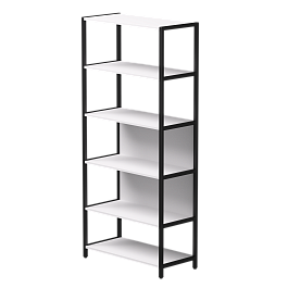Стеллаж металлический высокий Everprof EVO 830х385x1840 Белый/Черный - Фото предпросмотра