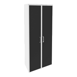 Onix Шкаф высокий широкий O.ST-1.10 R black Белый бриллиант/Стекло black 800*420*1977 - Фото предпросмотра