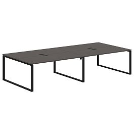 Стол 4-х местный EQWST 3516 Мокко/Черный 3526х1606х750 EDIS - Фото предпросмотра