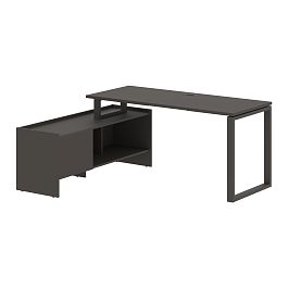 Стол с тумбой EQCT 17614 Мокко/Мокко 1760х1400х750 EDIS - Фото предпросмотра